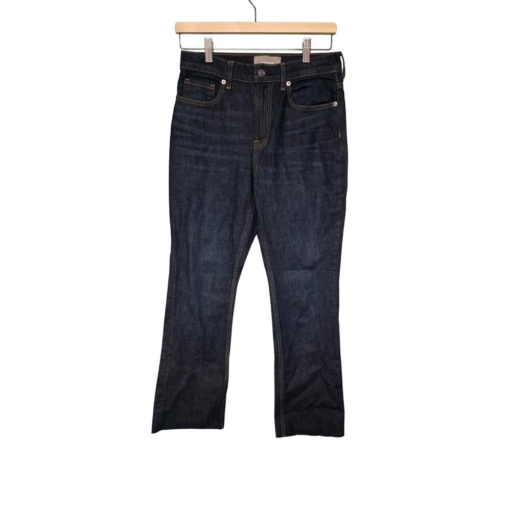 Everlane High Rise Flare Jeans Womens 27 Raw Hem Denim Normcore Casual Norm